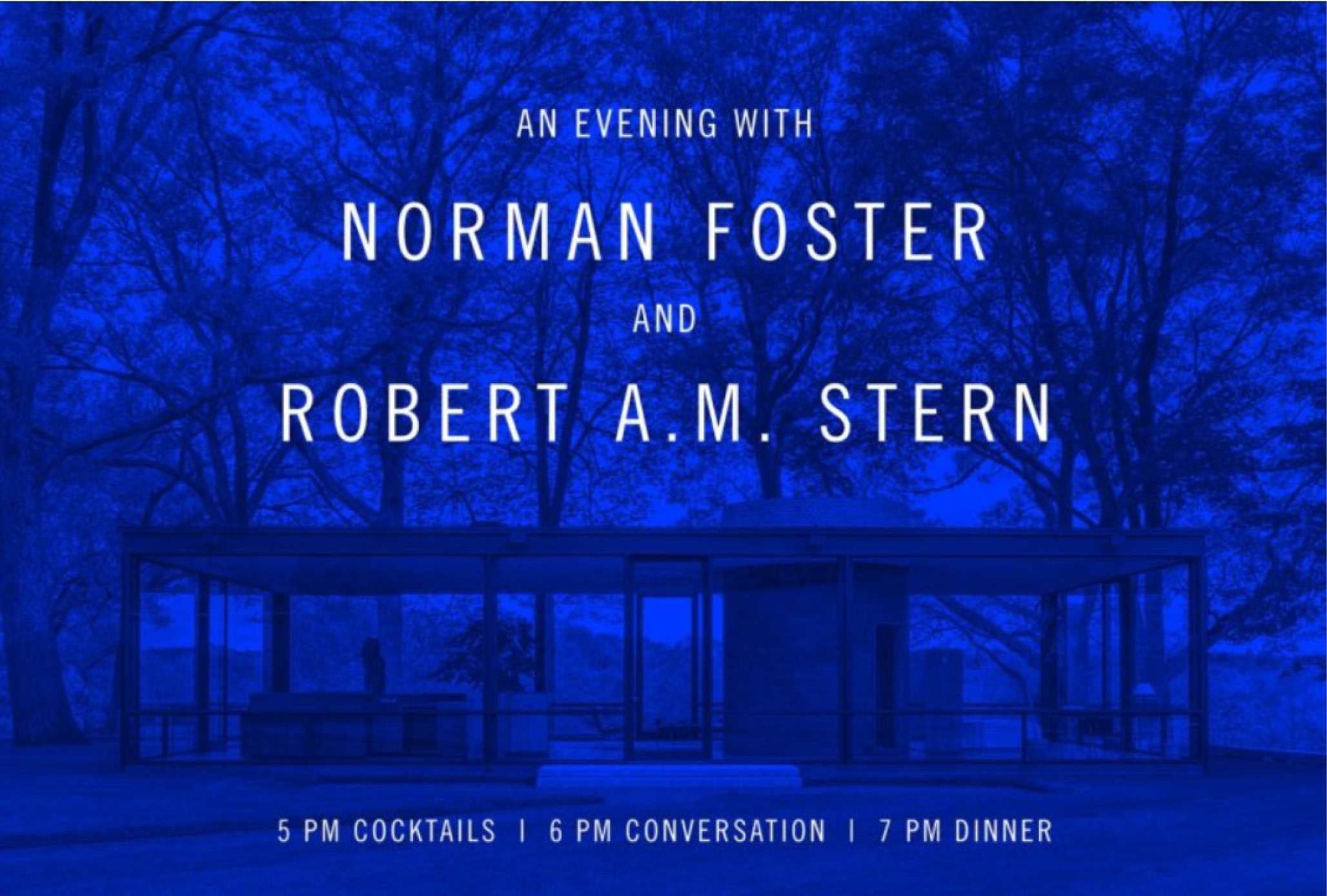 Robert A.M. Stern in Conversation with Norman Foster at the Glass House