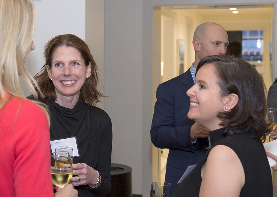 <p>RAMSA Partners Jennifer L. Stone, Melissa DelVecchio at a WLI-Urban Land Institute event. Photograph RAMSA, 2018.</p>