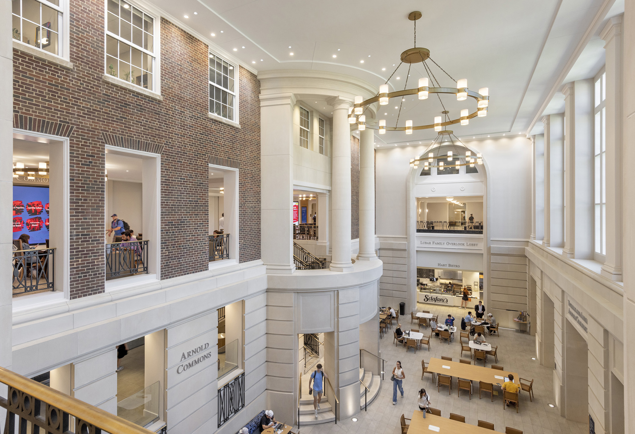 <p><span lang="EN">Designed to support in-person interactions, the Arnold Commons at The Cox School of Business offers study spaces, a bistro, and ceremonial connections at the heart of the complex. Photo: Francis Dzikowski | OTTO&nbsp;</span></p>
